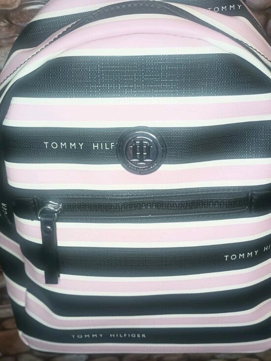 Tommy Hilfiger Pink & Black Mini Backpack Adjustable Straps New main image 9